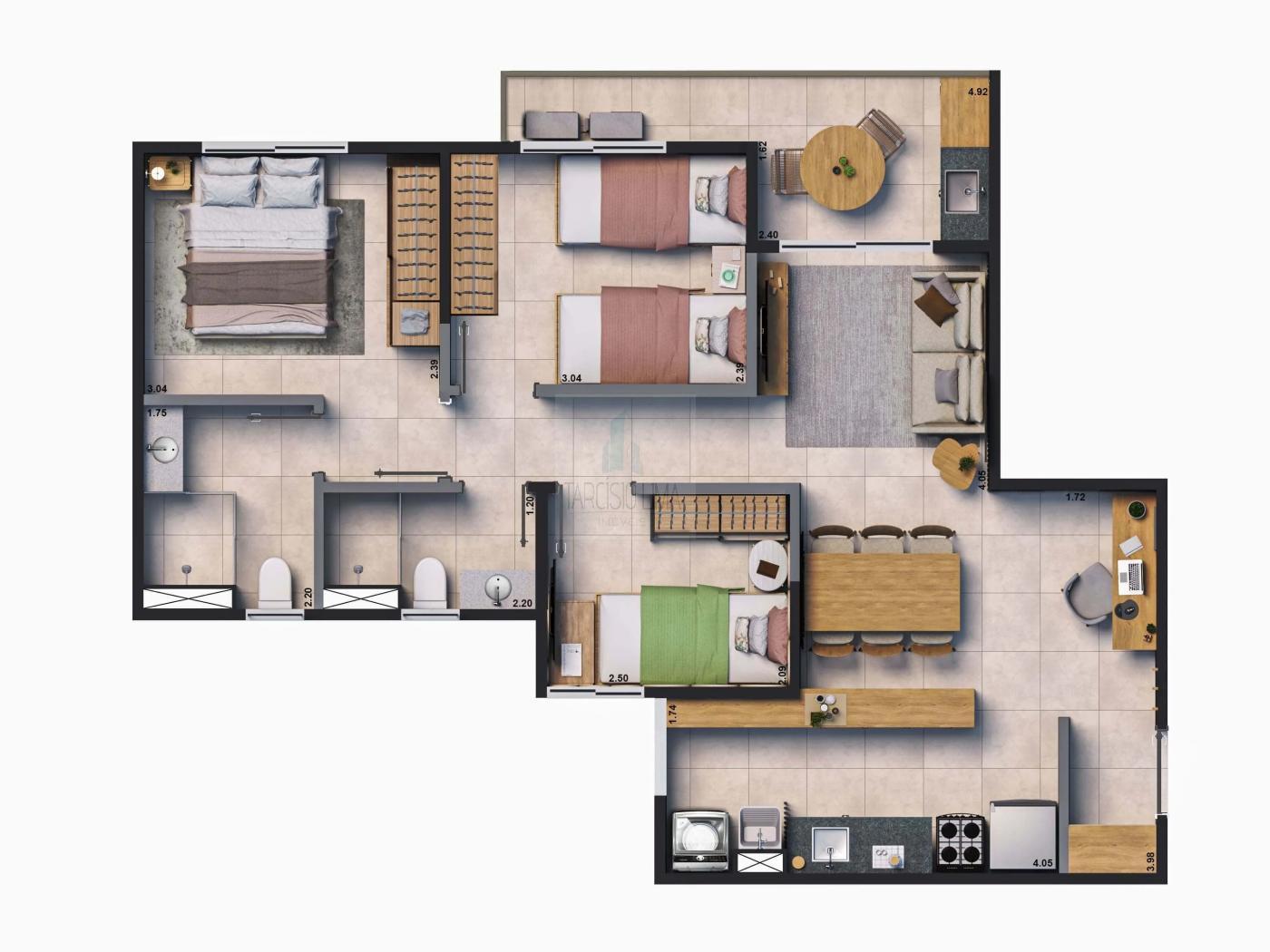 Apartamento, 3 quartos, 65 m² - Foto 24